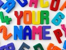 Personalised Brick Compatible Letters - Building Blocks Style Custom Name Sign