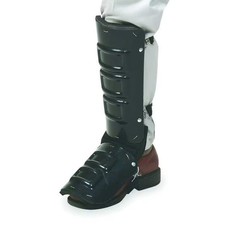Unisex Shin Guard, Plastic, Straps Attachment, 20 in Length, Black,