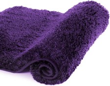 Walensee Large Bathroom Rug 24 x 40, Dark Purple Extra Soft and Absorbent