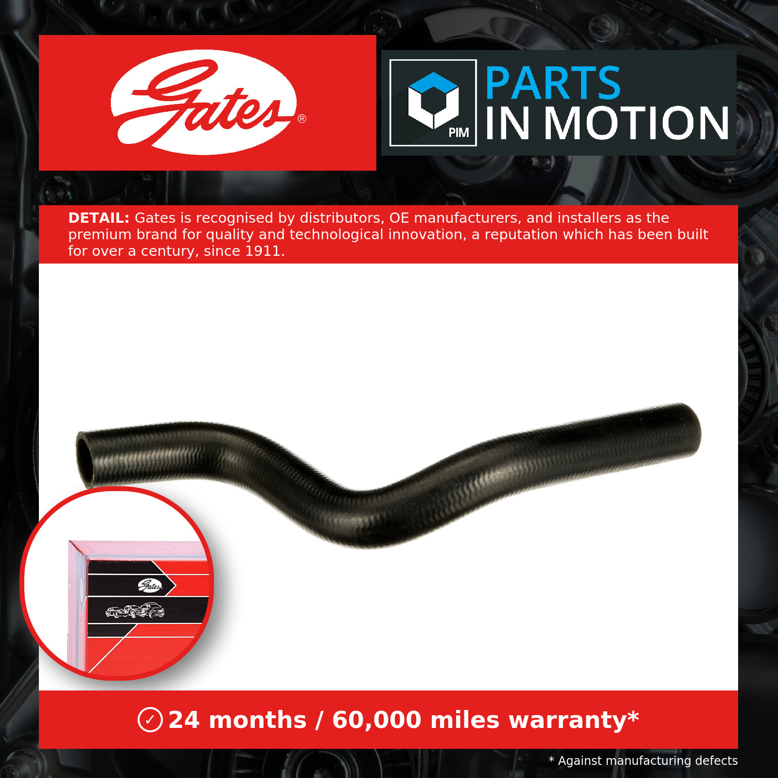 Radiator Hose Upper 22454 Gates Coolant ZL0115186A Genuine Quality Guaranteed