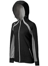 NEW Mizuno Osaka Hoodie Womens Athletic Fleece Zip Jacket BLACK SILVER M-2XL Szs