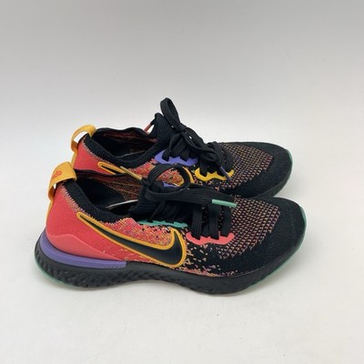 Nike Sneakers Womens 6 Epic React Flyknit 2 CK0818-001 Black Running Gym Shoes