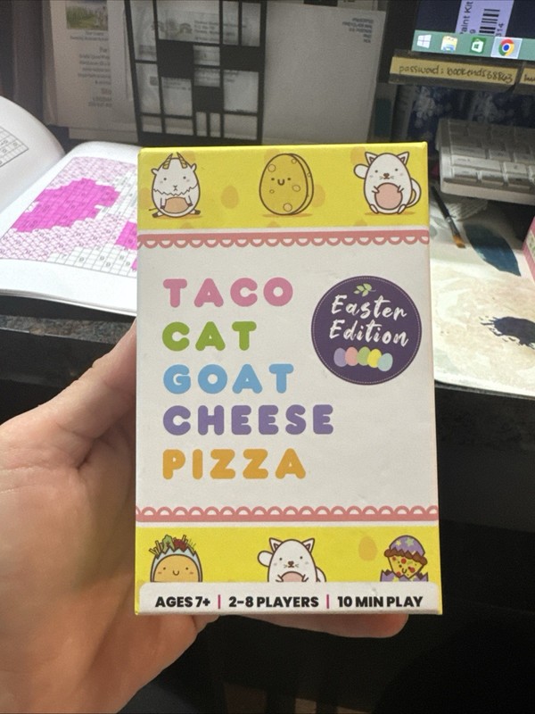 Taco Cat Goat Cheese Pizza Card Game "Easter Edition" New