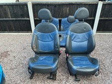 Mini R53 Cooper S, One 01-06 Half leather seats black/Blue front rear Back