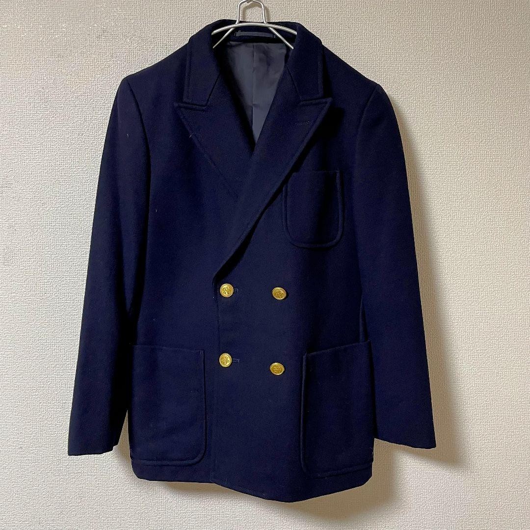 J PRESS Tailored jacket Wool Double breasted Navy Authentic From Japan