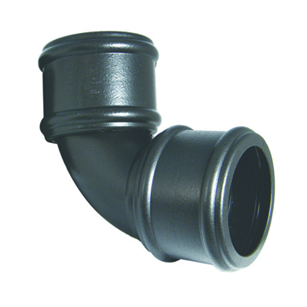 Floplast Cast Iron Effect Soil 92 Bend - Double Socket - Image 3