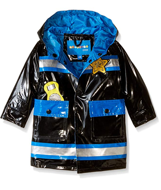 Wippette 12 Months Policeman Raincoat Baby Boy Jacket Black Blue eBay