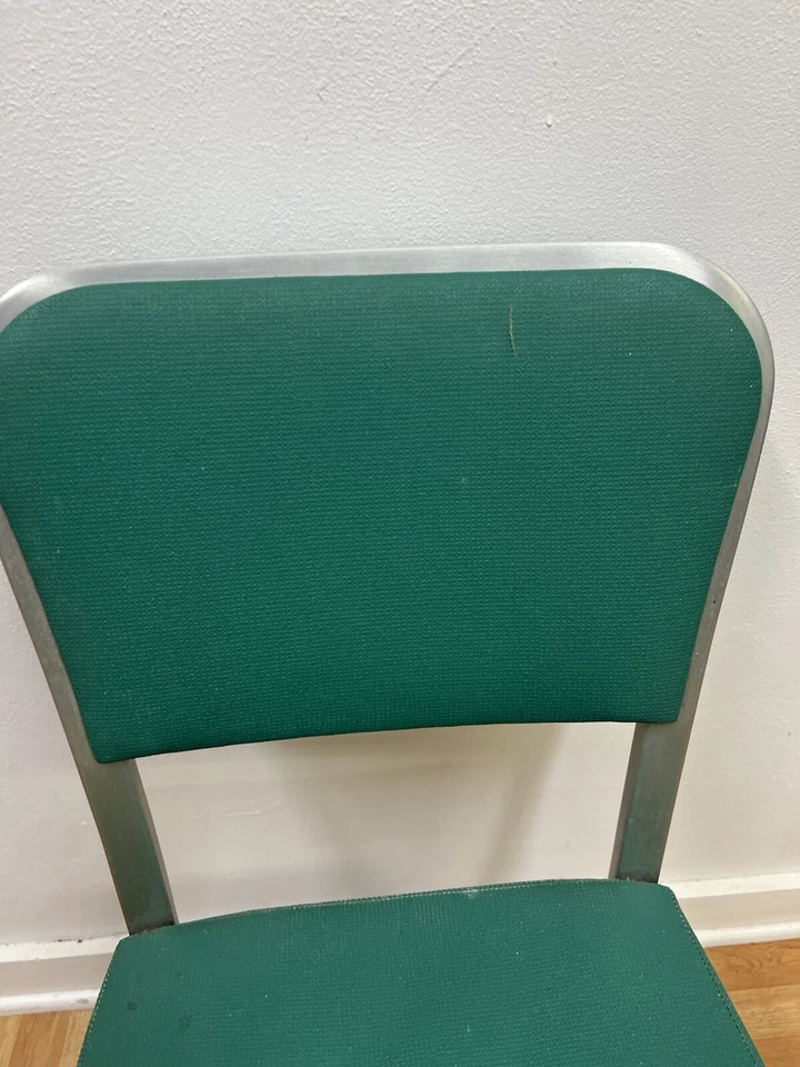 SILLA DE OFICINA INDUSTRIAL vintage cisterna de escritorio mediados de siglo aluminio moderno años 50 60 Foto 3 de 4