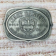 Vintage Jack Daniel s Distillery Belt Buckle 1904 St Louis Exposition Gold Medal