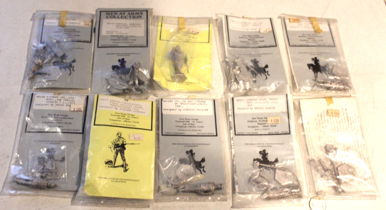 10 NUEVO STOCK ANTIGUO Colección Hombres en Armas 54mm Peltre Soldado Alemán Español + #1