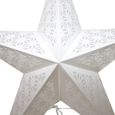 Stern Papierstern Weihnachtsstern Leuchtstern Lampe Papier Faltstern wei 1  | eBay.de
