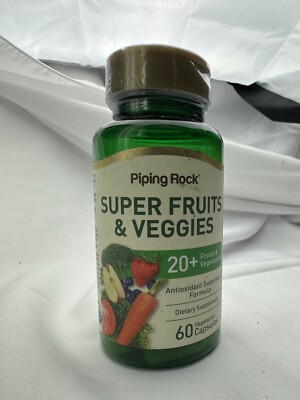 Fruits and Veggies Supplement 60 Capsules Superfood Fruit & Vegetables Exp 2/27
