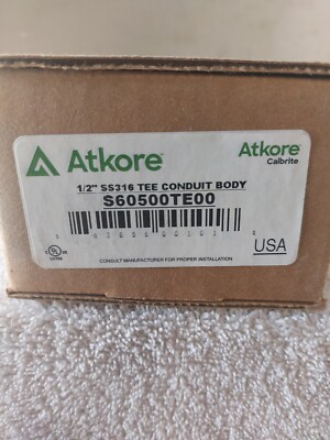 ATKORE CALBRITE S60500TE00 1/2'' SS316 TEE CONDUIT BODY