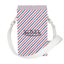 Von Dutch Barberstripe Magnetic Cross-body Vertical Box Bag - Nwt