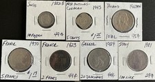 Monete Mondiali; Francia, Polonia, Paesi Bassi, Italia, Svizzera e Grecia; 1882 - 1984