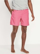 Old Navy Mens Size Large  Pink Swim Trunks .. 7  inseam .. 25 .. NWT