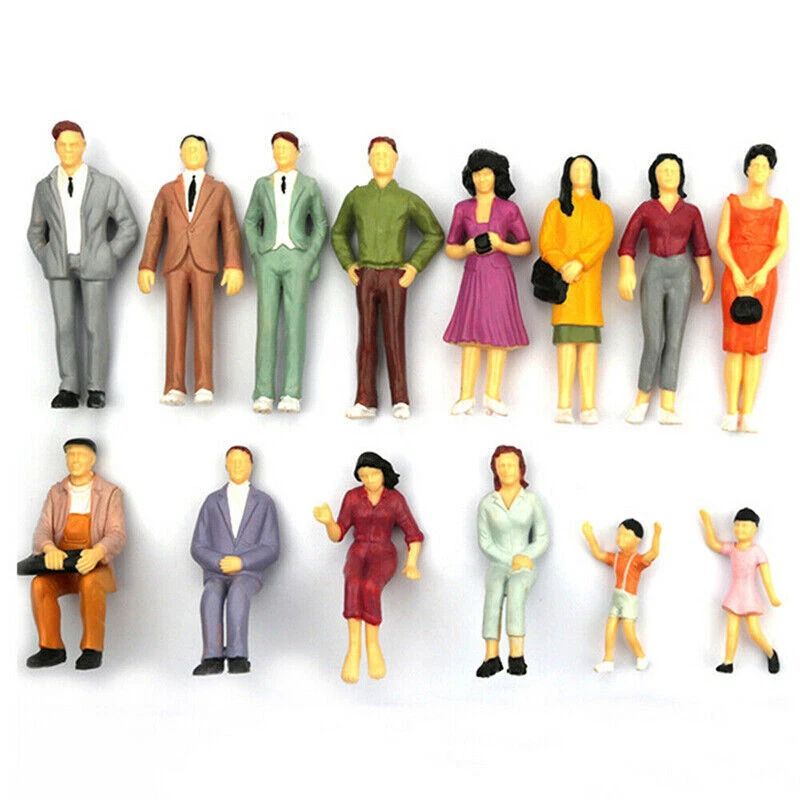 P8702 108pcs Well Painted Model People Figures HO Scale 1:87 Passenger Figures Seated Standing Model Delicate - 26 P8702 108pcs Well Painted Model People Figures HO Scale 1:87 Passenger Figures Seated Standing Model Delicate - 26