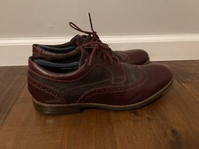 Rockport Dustin Wingtip Oxford Burgundy CH4290 Leather Dress Shoes - Men's 10.5