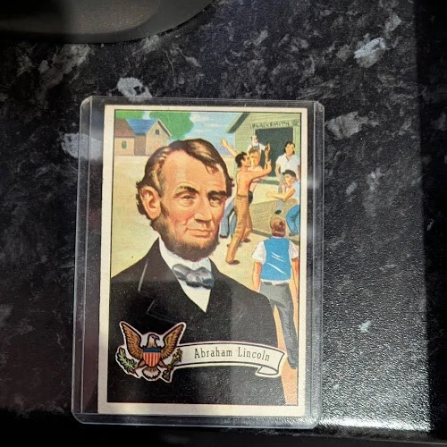 1956 Topps Us Presidents Set  # 19 Abraham Lincoln vg CONDITION - Image 3 of 3