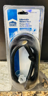 Project Source Matte Black 84-Inches Universal Shower Hose 0.5-Inches -ID #38057