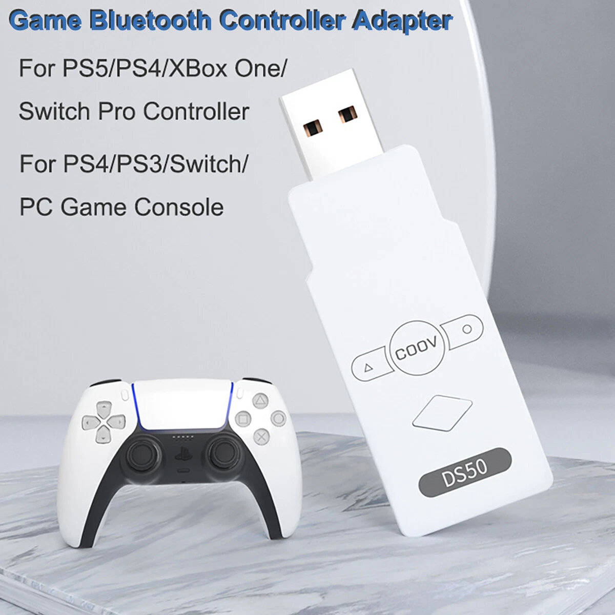 Bluetooth Adapter For PS5 PS4 XBox One Controller To PS4/PS3/Switch/PC  Console