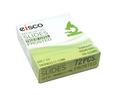 Eisco Labs Glass Microscope Slides, 72 Pack - Precleaned - Frosted End