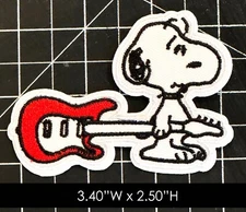 Peanuts Snoopy: Rockstar Snoopy Embroidered Iron On Patch