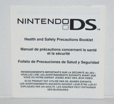 Nintendo DS Health  Safety Precautions Replacement Manual Booklet Insert 55878D