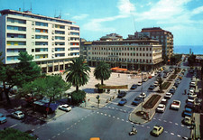 Pescara-Piazza Salotto- Italy- 1977 Postcard Image- Italian Stamps