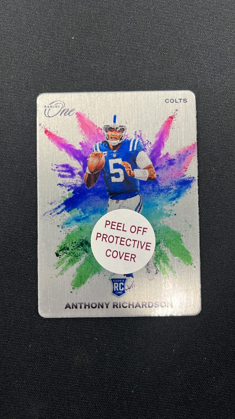 2023 Panini One ANTHONY RICHARDSON Color Blast Rookie RC Metal Case Hit  Colts