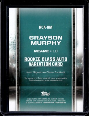 2024 Topps Signature Class Grayson Murphy Rookie Auto Variation