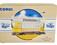 Corgi Classics 1/76 Scale Diecast Model 97269 Double Deck Tram Plymouth Boxed.