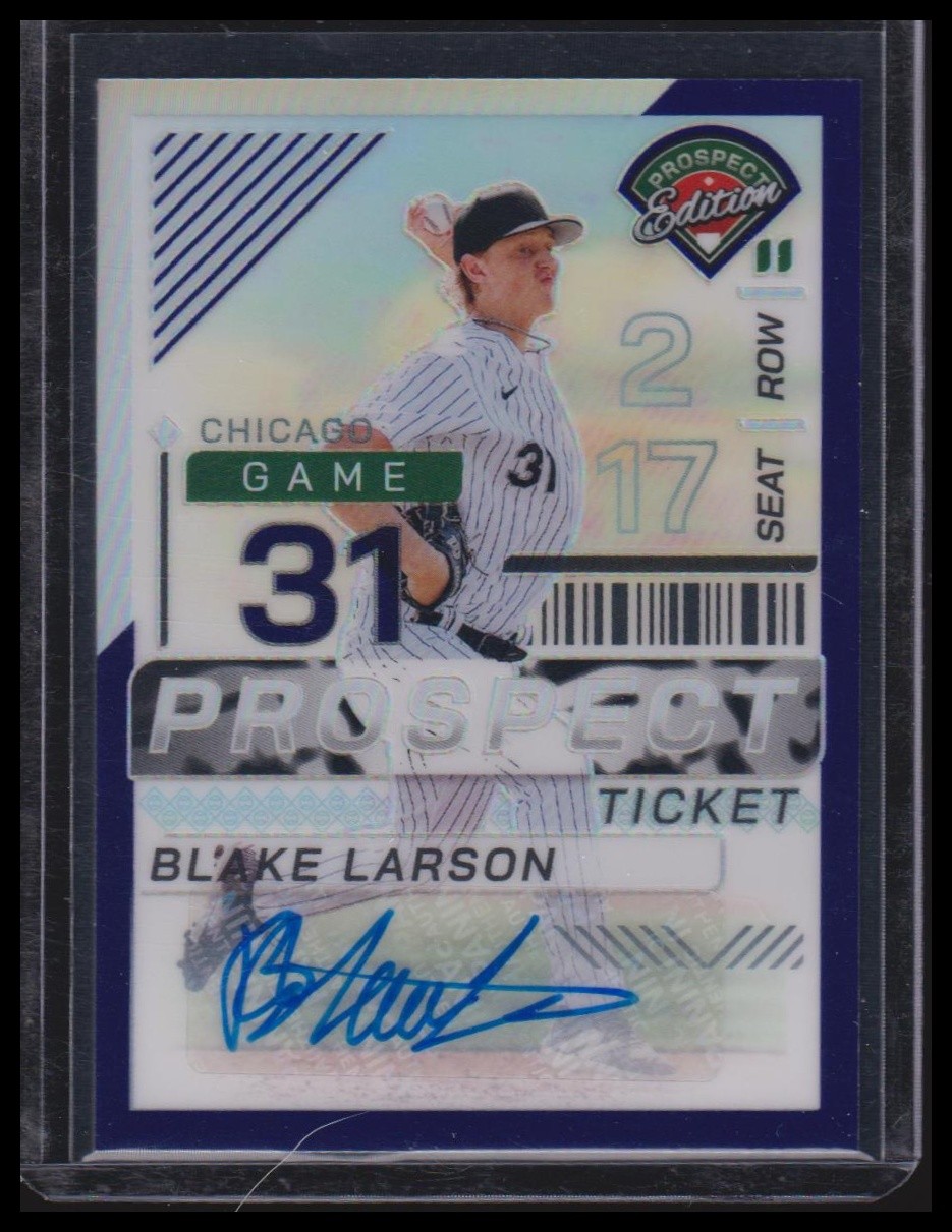 2024 Panini Prospect Edition #28 Blake Larson Purple Signatures Holo #/125