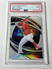 Mike Trout 2020 Panini Select White Prizm /50 #126 PSA 9 Angels