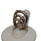 KORET Vintage Modernist Sterling 925 & 14k Yellow Gold  RING Sz. 6