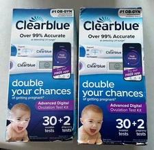 2Pk  Advanced Digital Ovulation Tests Kit 30+2  exp 4/2027 and better