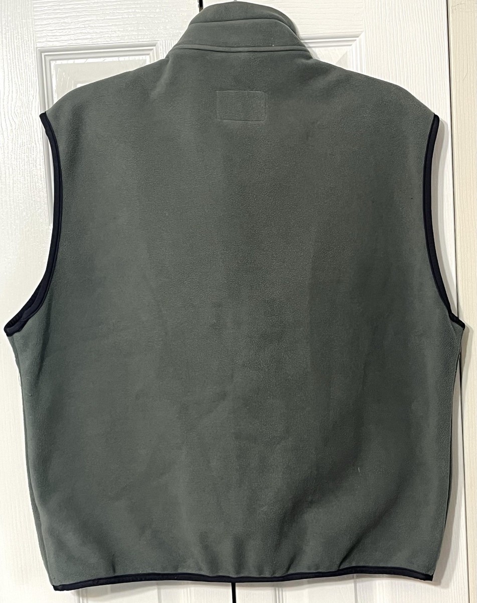 Simms Fishing Vest Men Medium Green Gore Windstopper Fleece Full