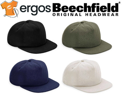 BEECHFIELD Hat ORGANIC COTTON UNSTRUCTURED 5 PANEL Flat Visor Unisex
