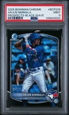 2025 Bowman Chrome Prospects Arjun Nimmala True Black /10 #BCP-228 Blue Jays