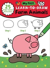Charlotte Pepper Farm Animals (Paperback) My First Learn-to-Draw
