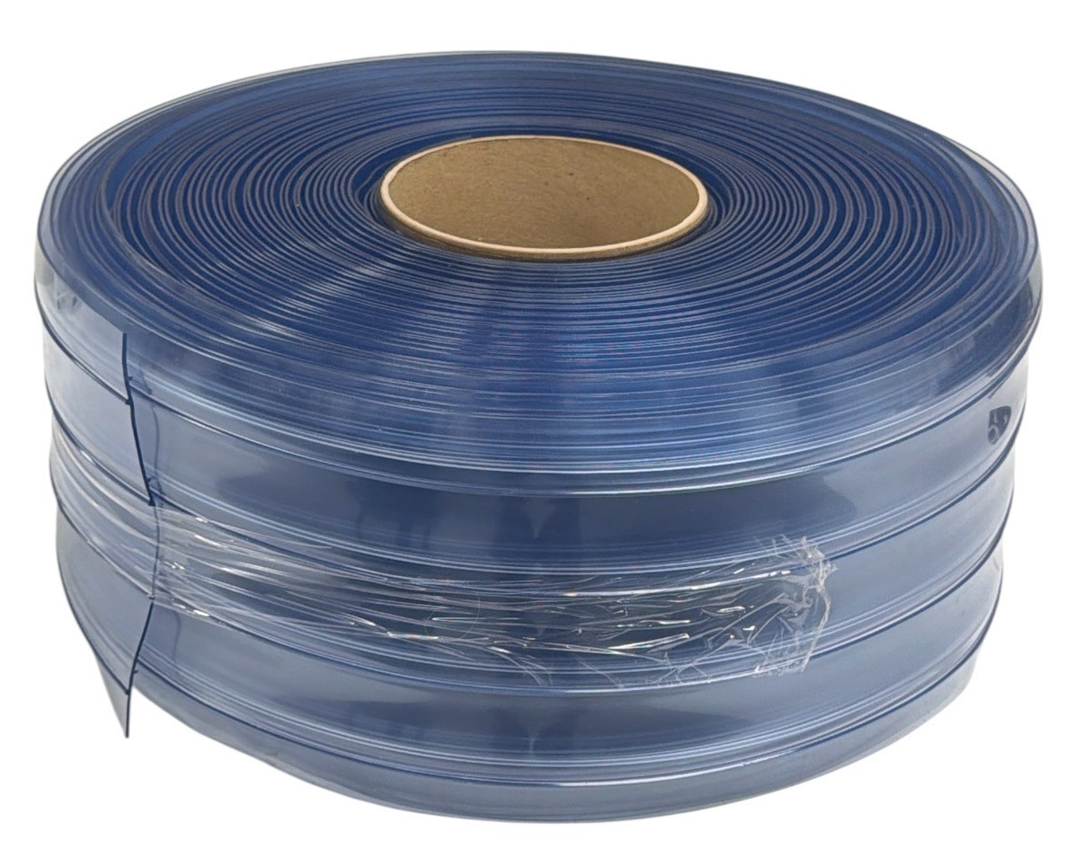 NEW TMI 999-00072 3TB40 Ribbed 8" x 150' Clear PVC Strip Curtain Roll