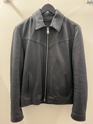 Boda Skins Men's Black Leather Jacket, size small(S) UK import - mint condition