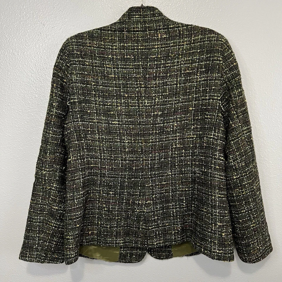 Blazer Santorelli Dana Tweed Hecho en Italia Mujeres Talla 14 Uso Profesional Precio de venta sugerido por el fabricante $598 Foto 3 de 4