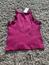 Magenta Pink Cropped Vest With Ruffled Sleeves. Forms Asda George Size 8