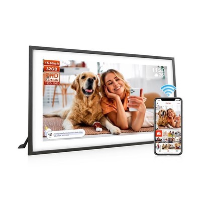 Frameo 15.6 Inch Large Digital Photo Frame, Digital Picture Frame WiFi with 3...
