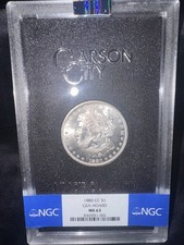 1880-CC $1 MORGAN DOLLAR GSA / MS63 NGC / Box and COA Included