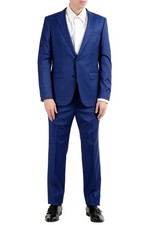 Hugo Boss "Nestro3/Byte1" Men's 100 Wool Blue Two Button Suit