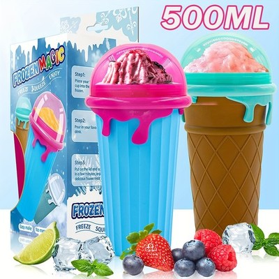 Slush Becher Frozen Magic Slushy Becher Silikon Eis Becher DIY Smoothie Maker DE