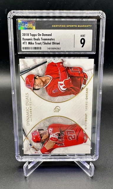 2018 Topps On Demand Dynamic Duals Shohei Ohtani Mike Trout #T1 CGC 9