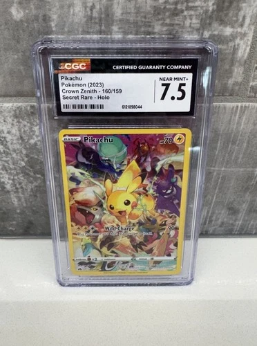 Pikachu (Secret) 160/159 Crown Zenith Holo CGC 7.5
